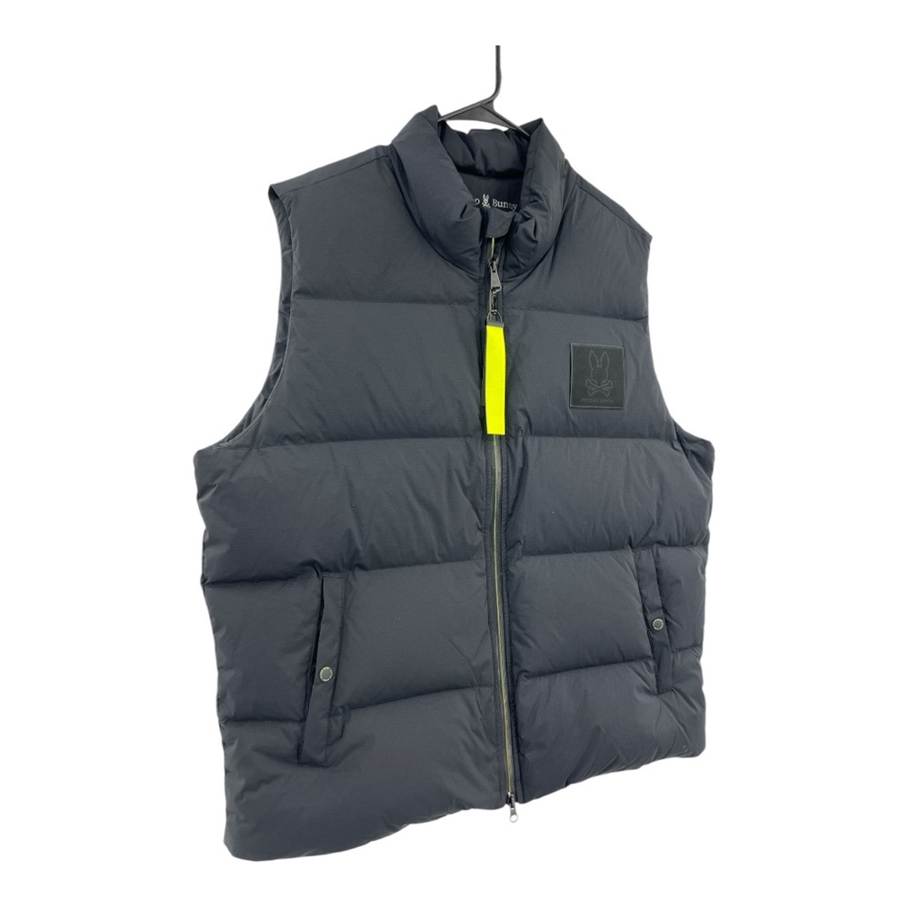 NW5T’S Psycho Bunny Anderson Down Puffer Vest X Large Men's Black Puffer Vest - Picture 2 of 16